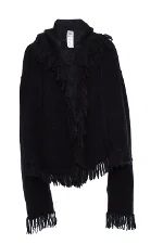 Black Wool Hervé Léger Cardigan