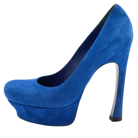 Blue Suede Yves Saint Laurent Heels