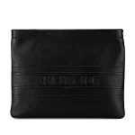 Black Leather Dior Cosmetic Pouch