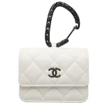 White Fabric Chanel Case