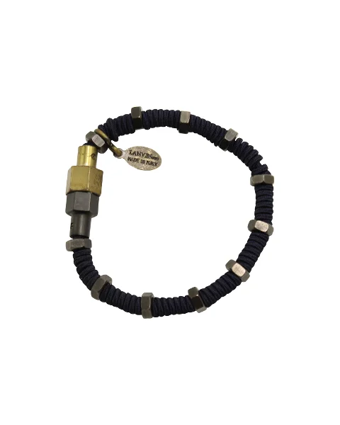 Navy Polyester Lanvin Bracelet