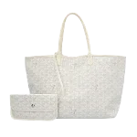 White Plastic Goyard St Louis Tote