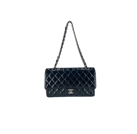 Black Acetate Chanel Flap Bag