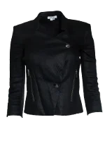 Black Linen Helmut Lang Blazer