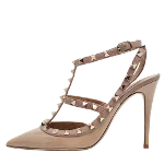 Beige Fabric Valentino Heels