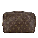 Brown Canvas Louis Vuitton Trousse Toilette