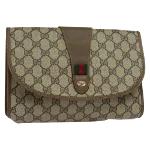 Beige Leather Gucci Clutch