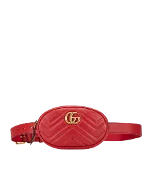 Red Leather Gucci Belt Bag