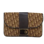 Brown Canvas Dior Clutch