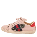 Pink Leather Gucci Sneakers