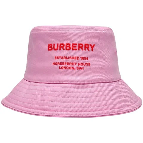 Pink Canvas Burberry Hat
