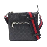 Grey Leather Gucci Messenger Bag