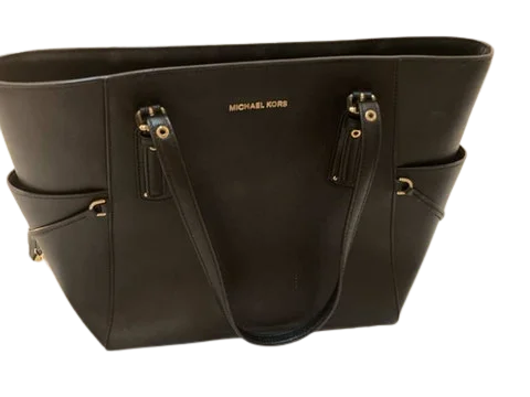 Black Leather Michael Kors Handbag