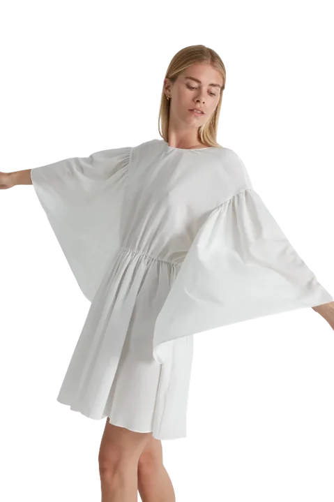 White Polyester Designers Remix Dress
