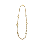 Gold Metal Celine Necklace