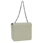 Grey Leather Bally Shoulder Bag