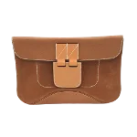 Brown Leather Hermès Clutch