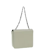 Grey Leather Bally Shoulder Bag