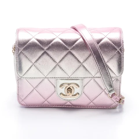 Pink Leather Chanel Shoulder Bag