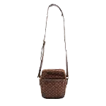 Brown Fabric Louis Vuitton Crossbody Bag