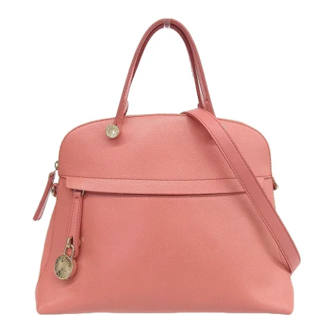 Pink Leather Furla Handbag