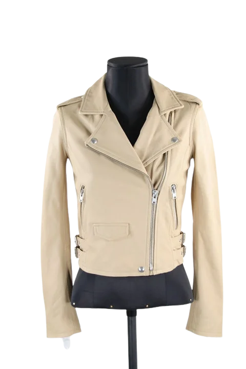 Beige Leather IRO Jacket