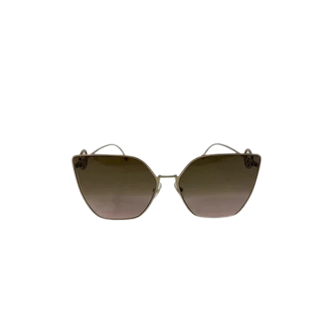 Brown Metal Fendi Sunglasses