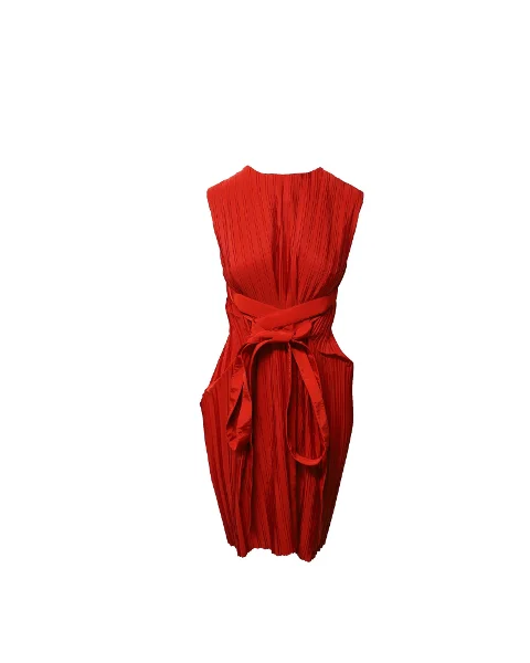 Red Polyester Victoria Beckham Dress