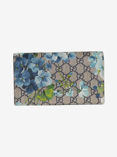 Blue Canvas Gucci Wallet