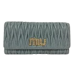 Blue Leather Miu Miu Wallet