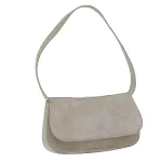 Beige Suede Bally Shoulder Bag