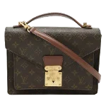 Brown Canvas Louis Vuitton Monceau