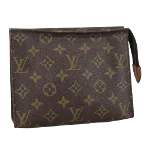 Brown Canvas Louis Vuitton Poche Toilette