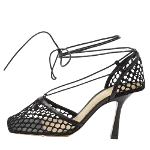 Black Leather Bottega Veneta Heels