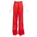 Red Fabric Celine Pants