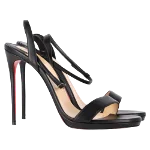 Black Leather Christian Louboutin Sandals