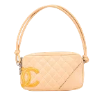 Beige Leather Chanel Handbag