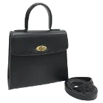 Black Leather Coach Handbag