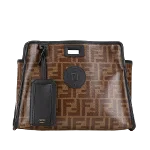 Brown Canvas Fendi Clutch