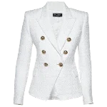 White Fabric Balmain Blazer