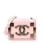 Pink Leather Chanel Boy Bags