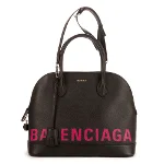 Black Leather Balenciaga Ville