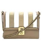 Beige Leather Coach Shoulder Bag