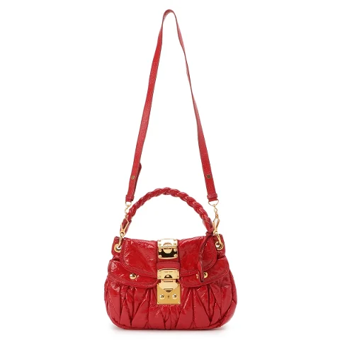 Red Leather Miu Miu Handbag
