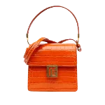 Orange Leather Balmain Handbag