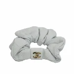 White Fabric Chanel Hair Accessory