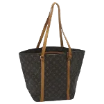 Brown Canvas Louis Vuitton Sac Shopping