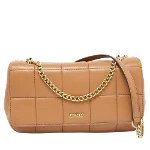 Beige Leather DKNY Crossbody Bag