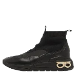 Black Leather Salvatore Ferragamo Sneakers