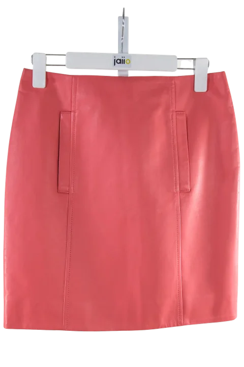 Pink Leather Yves salomon Skirt